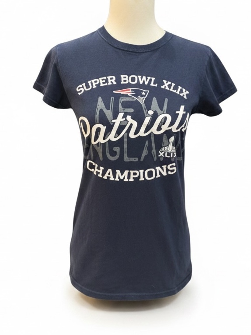 New England Patriots Super Bowl 2015 Blue Fitted Tee